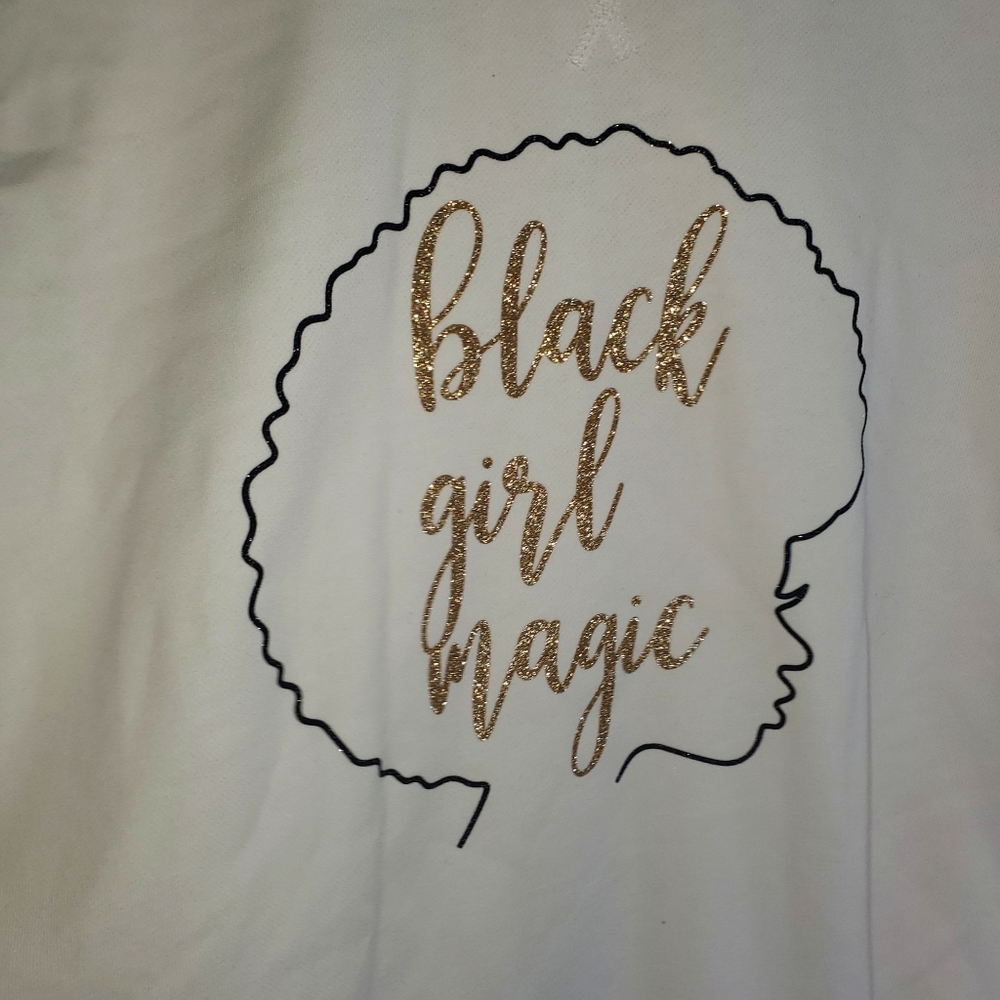 2lttlebrwngrls Cream Black Girl Magic Sweatshirt - Picture 5 of 8